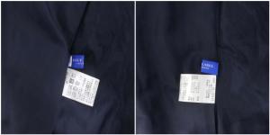 BLUE LABEL CRESTBRIDGE ドライサテンシャツドレス ワンピース ロング 長袖 前開き チェック柄 切替 36 紺 ネイビー マルチカラー