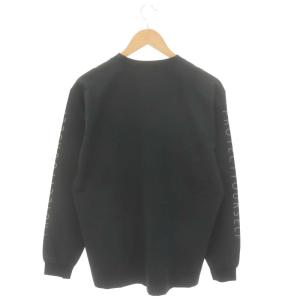 Back Channel PROTECTYOURSELF STRETCH 長袖 Tシャツ カットソー プリント ストレッチ M チャコール グレー