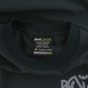 Back Channel PROTECTYOURSELF STRETCH 長袖 Tシャツ カットソー プリント ストレッチ M チャコール グレー