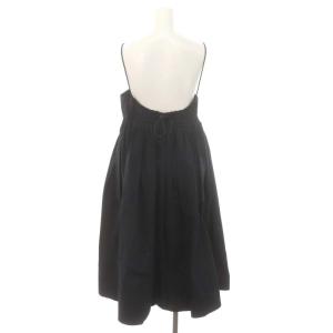 Drawer 22SS コットンタックサロペットスカート ジャンパースカート キャミワンピース 36 ブラック