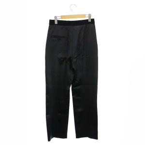 CELINE フィービー ファイロ 異素材切り替え スラックスパンツ ボタンフライ 34 黒 ブラック