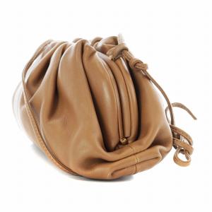 BOTTEGA VENETA 585852 THE POUCH ショルダーバッグ ギャザー カーフレザー ブラウン