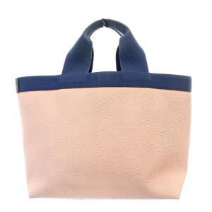 Hervé Chapelier 704GP トートバッグ B5サイズ コーテッドキャンバス ピンク ネイビー