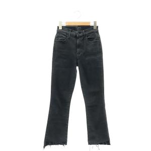 THE INSIDER CROP STEP FRAY パンツ デニム ストレート ストレッチ カットオフ