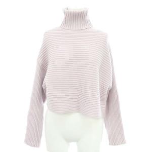 SNIDEL セットアップ 上下 アシメショートニットコンビワンピース セーター タートルネック 長袖 フレアスカート ロング 1 ラベンダー