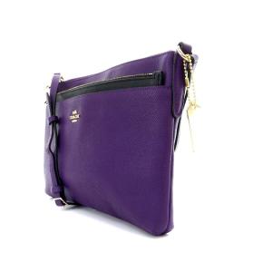 COACH ショルダーバッグ ワンショルダー 斜め掛け レザー ポーチ付き 紫 パープル F1493