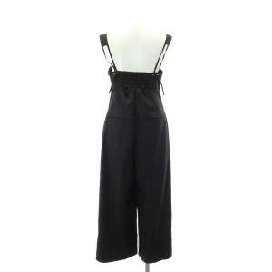 Ameri VINTAGE MEDI CORD SUSPENDER WIDE PANTS サロペット パンツ ノースリーブ S 黒 ブラック