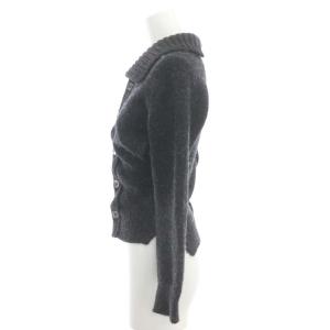 JUNYA WATANABE コムデギャルソン AD2007 バイカラーコンパクトカーディガン S グレー チャコール