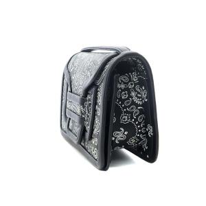 PIERRE HARDY ALPHA  ハンドバッグ ペイズリー柄 ミラー付き ブラック