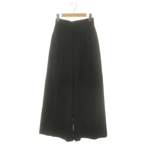 BACK TUCK WIDE PANTS ワイドパンツ ジッパーフライ M 黒 ブラック