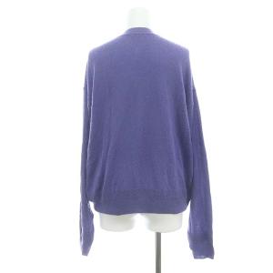 BLAMINK カシミヤシルクカーディガン ニット 長袖 38 青 ブルー /HK OS