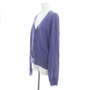 BLAMINK カシミヤシルクカーディガン ニット 長袖 38 青 ブルー /HK OS