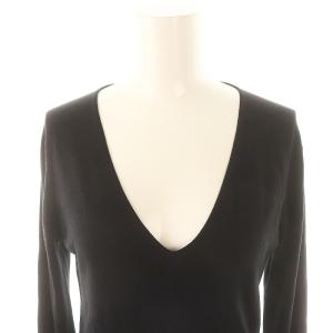 Cruciani ニット セーター 長袖 プルオーバー Vネック カシミヤ 38 S 黒 ブラック /YQ OS