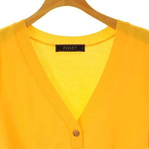 FOXEY カーディガン 38 イエロー