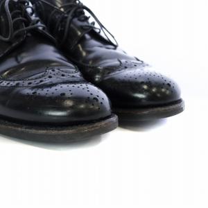 UNITED ARROWS ビジネスシューズ ドレスシューズ ウィングチップ レースアップ レザー 37.5 24.5cm 黒 ブラック