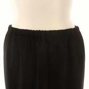 Plage stretch petticoat スカート ロング マキシ丈 台形 イージー サイドスリット 38 黒 ブラック