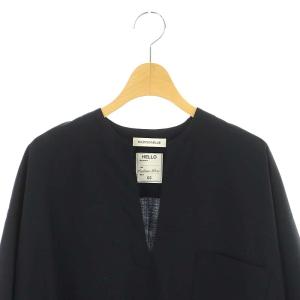 MADISONBLUE キーネック スリット ロングワンピース 00 ネイビー