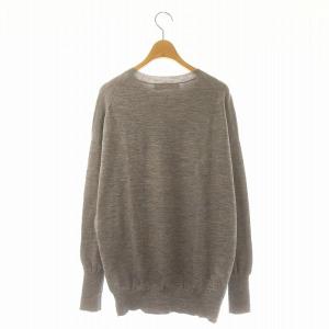 L'Appartement シルクスリットニット Side Slit Knit 長袖 プルオーバー クルーネック ウール F グレー