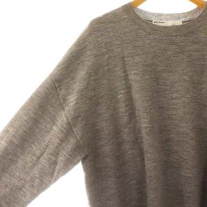 L'Appartement シルクスリットニット Side Slit Knit 長袖 プルオーバー クルーネック ウール F グレー