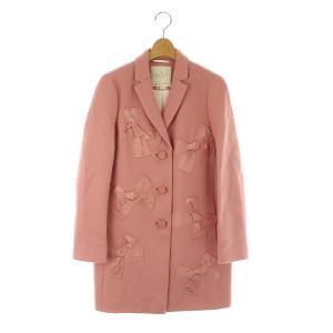 ウール リボン チェスターコート アウター シングル 0 XS ピンク /YQ OS