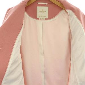 kate spade new york ウール リボン チェスターコート アウター シングル 0 XS ピンク /YQ OS