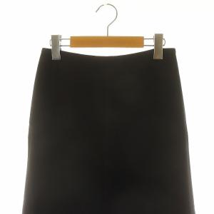 EVERYDAY I LIKE W Cross フレアスカート ロング ミモレ ウール混 34 XS 黒 ブラック