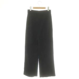 Deuxieme Classe エレガントパンツ ワイド ニット イージー ウール 36 紺 ネイビー /MI OS