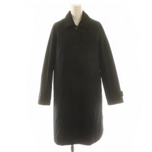 ダウンライナー付き ステンカラーコート ロング アウター 1 黒 ブラック /MI OS