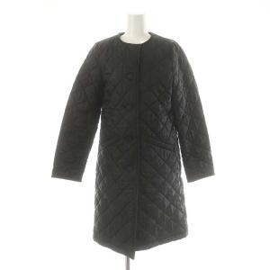 キルティング ノーカラー コート アウター 38 黒 ブラック /DF OS
