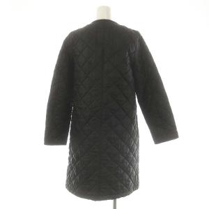 LAVENHAM キルティング ノーカラー コート アウター 38 黒 ブラック /DF OS