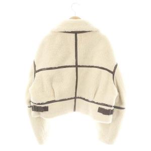 FRAY I.D 22AW ショートボンバージャケット アウター ブルゾン クロップド丈 F アイボリー 茶 ブラウン /YQ