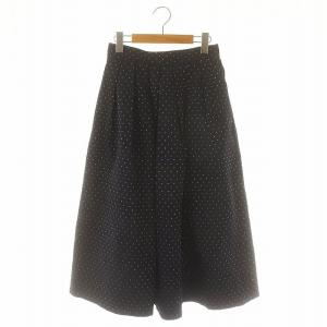 ラメドットスカート フレアスカート ロング タック 36 紺 ネイビー S-SK-23 /ES OS SH