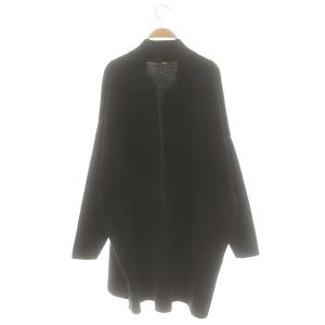 MUSE de Deuxieme Classe 20AW スムースニットショートガウン カーディガン ウール 黒 /MI OS