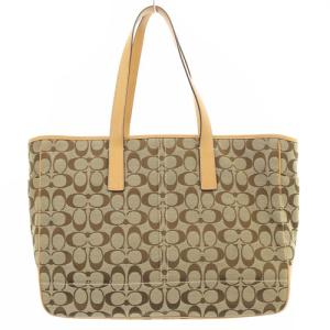 COACH シグネチャー トートバッグ ハンドバッグ 茶色 ブラウン 7068 /SR37