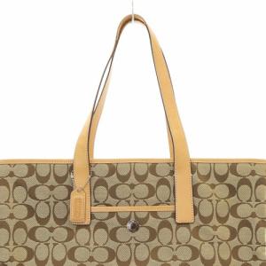 COACH シグネチャー トートバッグ ハンドバッグ 茶色 ブラウン 7068 /SR37
