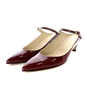 24AW CORSO ROMA ストラップヒール ミュール パンプス ハイヒール ポインテッドトゥ エナメルレザー