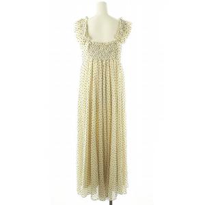 Diagram GRACE CONTINENTAL 24AW ドットジャガードワンピース キャミワンピース ロング 38 アイボリー ブラック /ES OS