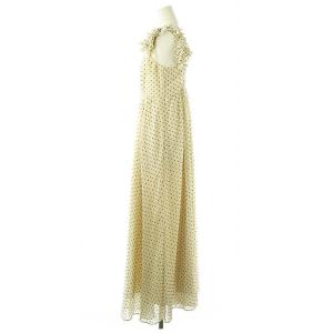 Diagram GRACE CONTINENTAL 24AW ドットジャガードワンピース キャミワンピース ロング 38 アイボリー ブラック /ES OS
