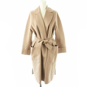 ピュア ヴァージンウール ダブルフェイスコート I34 ピンクベージュ