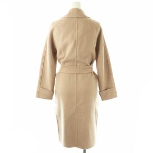 S Max Mara ピュア ヴァージンウール ダブルフェイスコート I34 ピンクベージュ