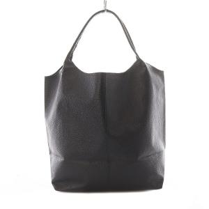 豚革のバッグ レザートートバッグ ピッグスキン S 黒 ブラック /SB OS