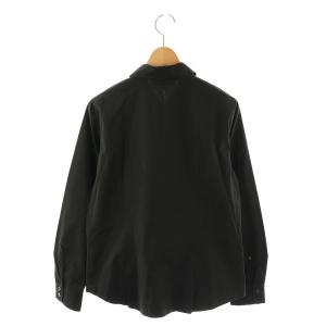 agnes b. 丸襟シャツ 長袖 36 ブラック /DO OS