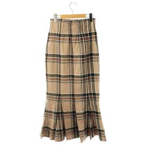SNIDEL ハイウエストタイトヘムフレアチェックスカート ロング 1 マルチカラー /DO OS