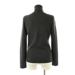 FOXEY タートルネックニット カットソー ウール 40 ダークグレー