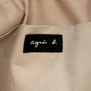 agnes b. トートバッグ ハンドバッグ ラフィア ボーダー オレンジ /YO18 PN