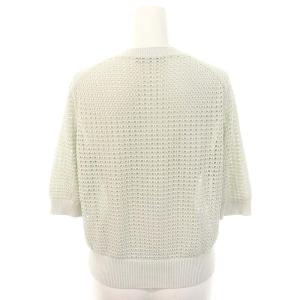 theory luxe 24SS Suffork Cecile ローゲージカーディガン ニット 五分袖 クロップド丈 038 グレー