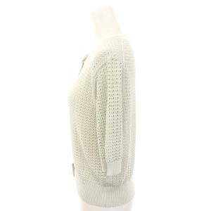 theory luxe 24SS Suffork Cecile ローゲージカーディガン ニット 五分袖 クロップド丈 038 グレー