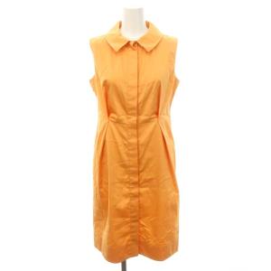 コットンノースリーブワンピース シャツワンピース ひざ丈 34 オレンジ /DF OS PN