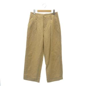 22SS LINEN COTTON ワイドパンツ タック リネン 1 ベージュ /ES OS PN