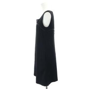 FOXEY NEW YORK Calla ノースリーブワンピース ミニ 38 黒 ブラック 34899 /MI OS PN